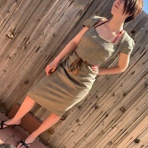 David Meister 1950’s plaid dress.